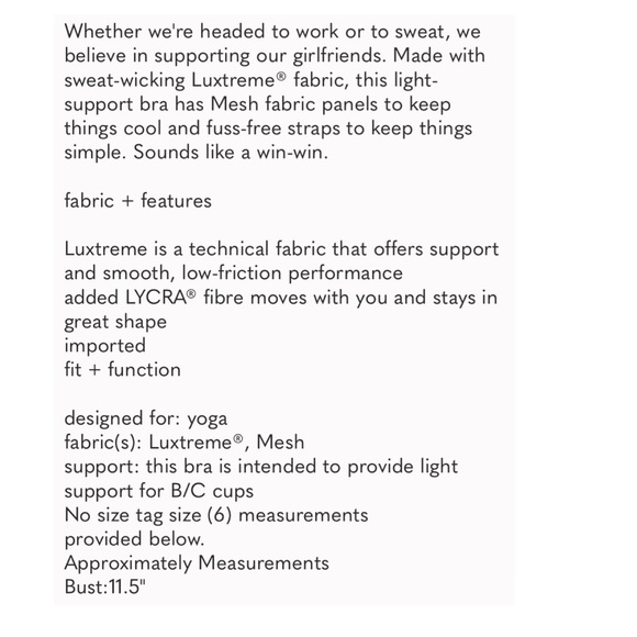 ❗️ 𝐅𝐈𝐍𝐀𝐋 𝐏𝐑𝐈𝐂𝐄 𝗗𝗢𝗡𝗔𝗧𝗜𝗡𝗚 𝟔/𝟭 LULULEMON Sᴘᴏʀᴛs Bʀᴀ ᴍᴇᴅɪᴜᴍ 6 - Picture 4 of 4